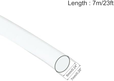 UXCell Clear PVC Tube Wire Harness Tubing, 1/4-inch(6mm) ID 23ft Sleeve for Wire Sheathing Protection - Image 2