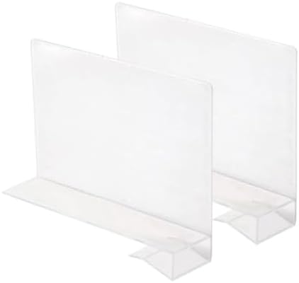 2Pcs Transparent Plastic Wardrobe Divider Practical Sturdy Stable Easy Install Adjustable Sundries Storage Partition Closet Organizer Divider by Unknown