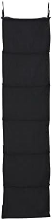 Household Essentials Black 6 Shelf Hanging Closet Organizer Shelf - Image 6