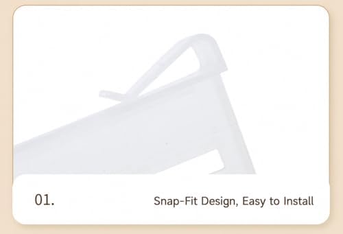 Refrigerator Shelf Divider 4 Pack, Adjustable Fridge Organizer Divider, Expandable Refrigerator Partition Board, Clip-On Shelf Separator for Fridge, Freezer, Pantry & Kitchen Storage - Image 7