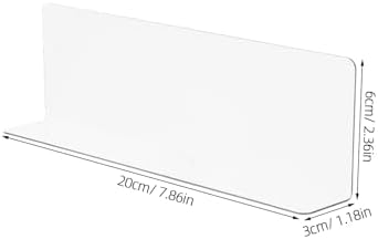 VOSAREA Plastic Shelf Dividers 6pcs Clear L Shaped Separator Transparent Organizer Divider for Commodity Classification Cabinets Shelf Store (20cm) - Image 2