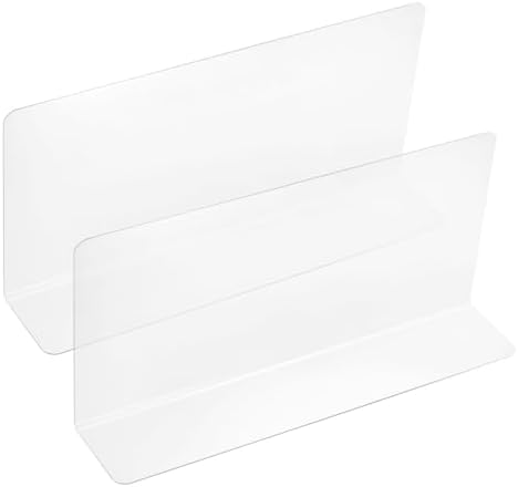 uxcell 2pcs Clear Shelf Dividers, 12"x5.5" Plastic L-Shaped Shelf Separator, Transparent Organizer Divider for Supermarket Store Commodity Classification by uxcell