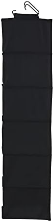 Household Essentials Black 6 Shelf Hanging Closet Organizer Shelf - Image 5