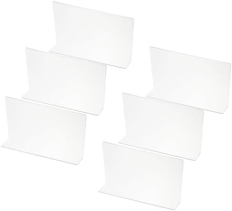 PATIKIL 6 Pack Shelf Dividers for Closet Organization, 7.9x1.57x4.7 Acrylic Closets Separator Kitchen Cabinet Shelves Under Bed Blocker for Bedroom Kitchen Office, Clear by PATIKIL