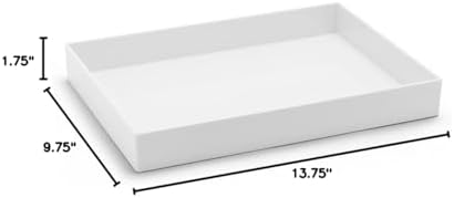 Poppin Large Accessory Tray, White, Rectangular - Image 3