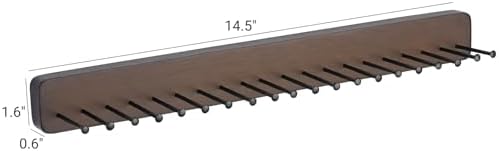 Mkono Tie Organizer, 2 Pack Wall Mounted Tie Rack Hanger Holder 20 Hooks - Image 5