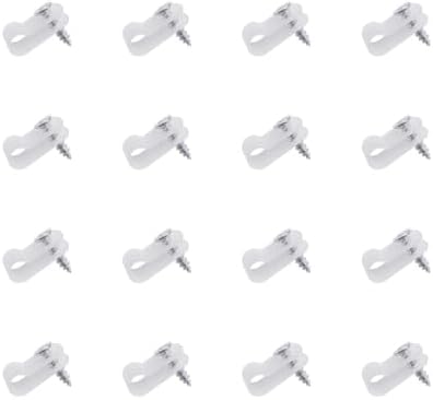 100 Pcs Wire Clamps, 1/4 White Cable Clamp R-Type by Unknown