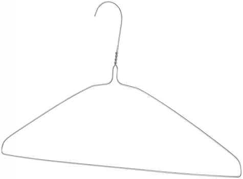 Whitmor Metal Wire Clothes Hangers 16inch, Durable Clothes, Garment & Coat Hangers, Slim Space-Saving 20 Pack, Silver - Image 2