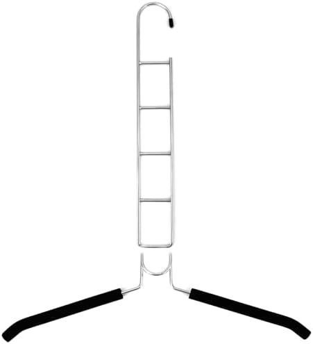 QWORK 4 Pack Clothes Hangers Space Saving, 5 in 1 Multi Layer Metal Hanger Racks for Coat, Suit, Sweater, T-Shirt - Image 2