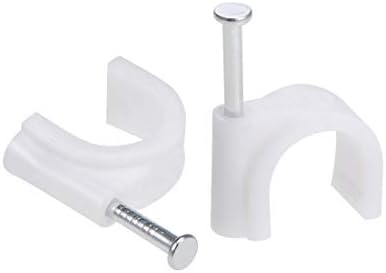 uxcell 12mm Cable Wire Clips Nail-in Wire Nail Clamps Cord Organizer Tie Holder 100pcs by uxcell