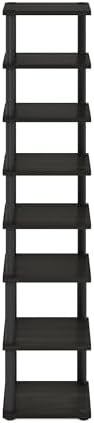 Furinno Turn-N-Tube Vertical Shoe Rack, 8-Tier Narrow Shoe Organizer, Free Standing Shoe Storage, Shoe Shelf for Boots, Sneakers, 11.6 x 11.6 x 52.6, for Closet, Entryway, Office, Garage, Espresso - Image 7