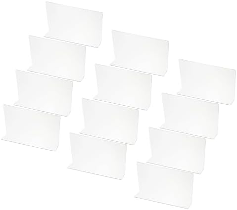 PATIKIL 12 Pack Shelf Dividers for Closet Organization, 7.9x1.57x4.7 Acrylic Closets Separator Kitchen Cabinet Shelves Under Bed Blocker for Bedroom Kitchen Office, Clear by PATIKIL