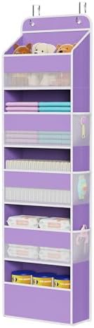 Univivi Over Door Hanging Organizer for Baby Nursery, Purple, 5-Shelf by Univivi