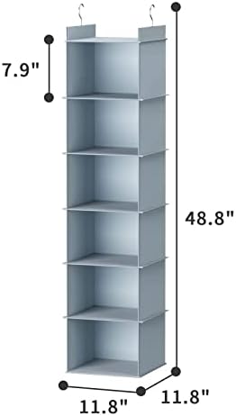 YOUDENOVA Hanging Closet Organizer, Closet Organizers and Storage, Grey - Image 3