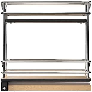 Rev-A-Shelf 3" Pullout Organizer for Cabinets, 2 Tier Narrow Upright Shelf, 5WU2-3N1-1 - Image 6