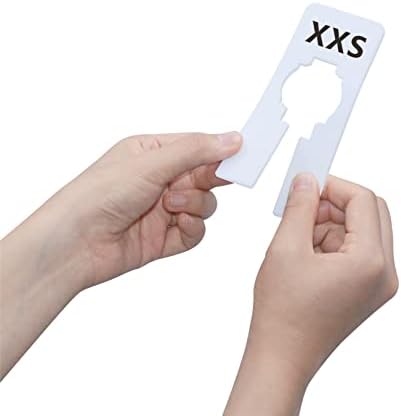 40 Pack Rectangular White Plastic Clothing Size Closet Rack Dividers Hangers, Preprinted in 8 Sizes XXS, XS, S, M, L, XL, XXL, XXXL (2.5”x 5”, Inner Diameter 1.38”) - Image 4