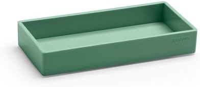 Poppin Stackable Small Accessory Tray - Modular Lacquer Desk Trays for Office Organization, Color-Coordinated Office Supplies for Desk (Sage, Small Accessory) by Poppin