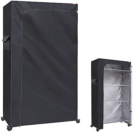 Shelf & Garment Rack Cover, Fits 36"x14"x72" Clothes Rack by ZYSUOR