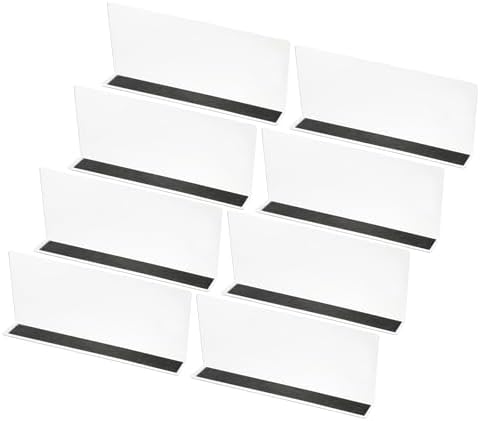 PATIKIL 8 Pack Shelf Dividers for Closet Organization, 11.1x1.6x4.8 Acrylic Magnetic Closets Separator Kitchen Cabinet Shelves Under Bed Blocker for Bedroom Kitchen Office, Clear by PATIKIL