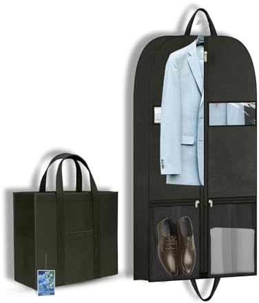 Travel Garment Suit Bag 43" for Hanging Clothes Storage for Men Suits Shirt by QYD