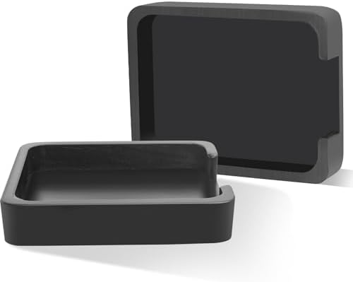2 PCS 4x6 Memo Holder for Desk Paper Holder Black Wooden Memo Organizer for Desk Paper Tray Index Card Holder Fits 4 x 6 Index Card Cardstock Pads Note for Office School by SMAODSGN