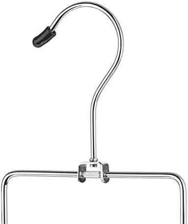 Whitmor Clothes Hanger, 10 Hook Accessory Hanger, Chrome Metal Tie Hanger for Closet, Belt, Ties, Scarves Organizer and Rack, Space Saving Closet Accessories, Black Tips - Image 3