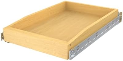Wooden Pull out Cabinet Organizer 21" W x 21" D x 4.3" H, Heavy Duty Slide Out Drawers Pull-Out Home Organizers for Kitchen Cabinets by Pulloutor
