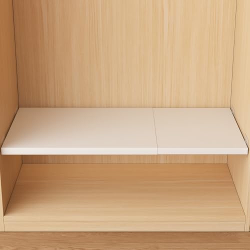 BAOYOUNI Adjustable Closet Shelf Dividers 11.81 in Wide No Drill Off-White by BAOYOUNI