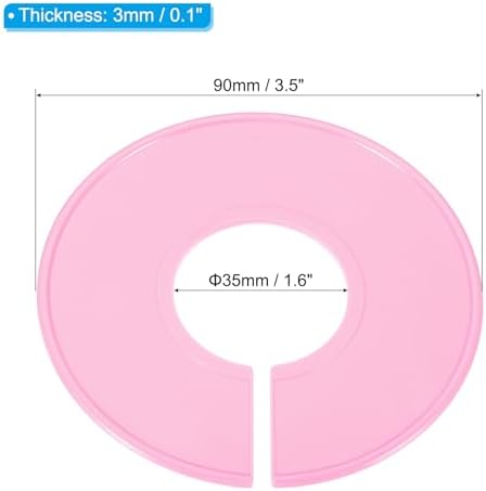 PATIKIL Clothes Dividers, 6 Pack Closet Clothing Rack Size Dividers Blank Labels Sorting Round Separator for Closet, Pink - Image 2