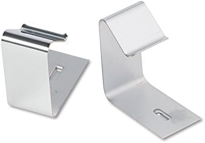 Quartet Flexible Metal Cubicle Hangers, for 1.5" to 2.5" Thick Partition Walls, Silver, 2/Set by Quartet
