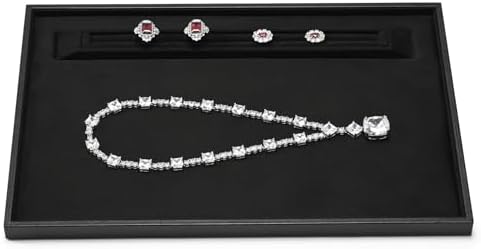 Oirlv Black Velvet Jewelry Display Tray 13.78"x9.45" by Oirlv