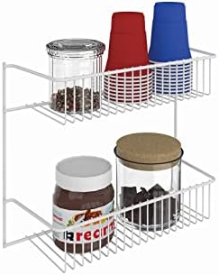 ClosetMaid 8002 2-Tier Wall Rack for Added Storage, 10.5-Inch H x 12.5-Inch W x 5-Inch D, White - Image 4