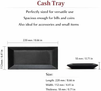 ADO‑PL045 PU Leather Change Tray Accessory Jewelry Desk Organizer Lt Brown - Image 4
