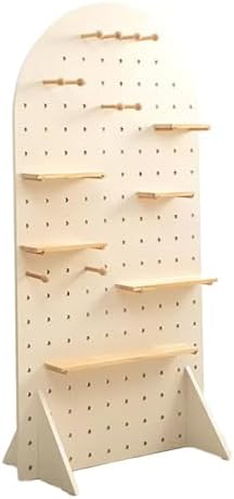 1pc Freestanding Peg Board Room Divider - Solid Wood Privacy Screen for Home, Office, and Trade Shows(White,120x60cm) by Unknown