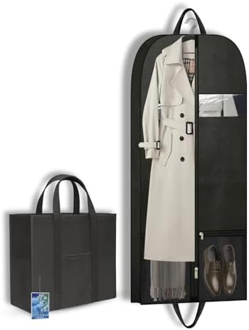 Travel Garment Suit Bag 54" for Hanging Clothes for Men Suits Shirts Coats by QYD