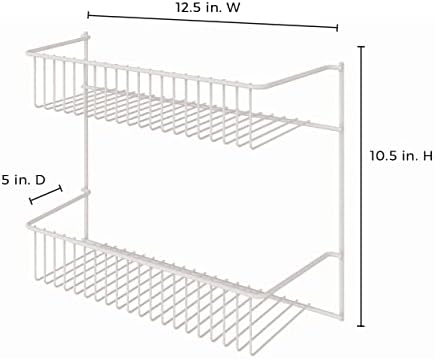ClosetMaid 8002 2-Tier Wall Rack for Added Storage, 10.5-Inch H x 12.5-Inch W x 5-Inch D, White - Image 3