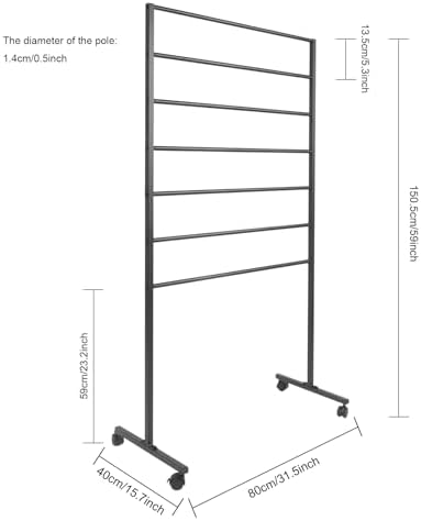 7 Tiers Rolling Display Tie & Scarf Rack Towel Belt Hanger - Image 6