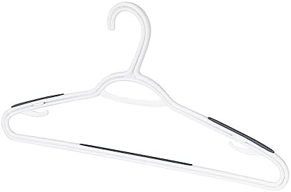 Neatfreak Slim Non Slip Hangers - Space Saving Set of 10 With Lingerie Hooks and Pants/Accessories Bar - Patented W Frame White Plastic Hangers - Image 3
