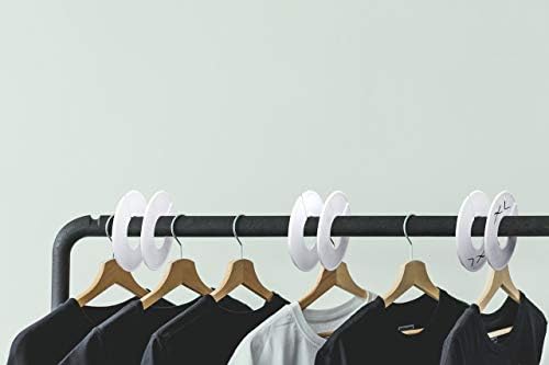 20 Pack Clothing Rack Size Dividers, Wardrobe Round Hangers Label Closet Dividers with 1 Piece Marker Pen for Clothes Organization(White, Blank) - Image 6