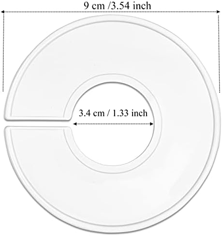AMT 40 Pack Closet Dividers, Clothing Dividers, Round Clothes Size Dividers for Closets with Double Ended Marker Pen (Blank) (40 Pack- White) - Image 5
