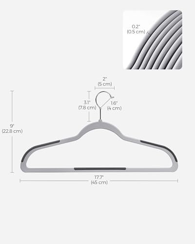 SONGMICS Plastic Clothes Hangers, Pack of 60, Space-Saving - Image 6