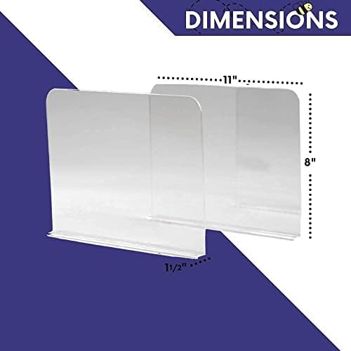 Bee Neat Closet Acrylic Shelf Dividers, Closet Organizer, 2 Pack, 8", 11 ⅝" - Image 7