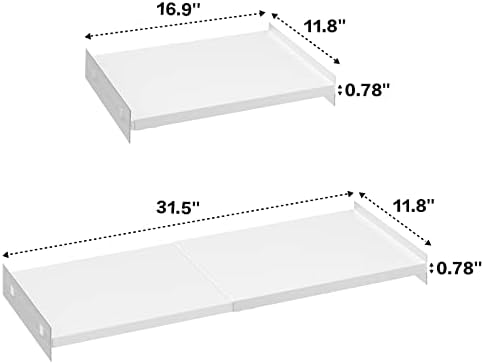 Closet Organizer Shelves Expandable Tension Shelving Rack Cabinet Storage Shelf Heavy Duty Metal DIY Divider Separator for Wardrobe Cupboard Pantry Kitchen Bathroom,White,2packs - Image 3