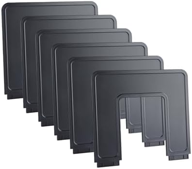 Adjustable File Sorter Accessories 6 Pieces Upright Plates, Expandable File Folder Holder Accessory, Desktop Binder Organizer, School Office File Organizer, Black by LuluEasy