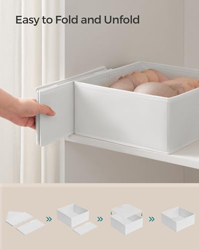 SONGMICS Drawer Organizers, Set of 12, Foldable Fabric Storage Boxes - Image 6