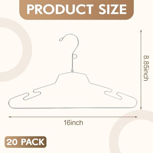 Space Saving Hangers for Closet, 20 Pack Stackable Metal Hangers, Vertical Closet Organizer for Small Dorm, Apartment, Multi-Layer Lingerie Hanger for Tank Tops, Bras and Outfits - Image 4
