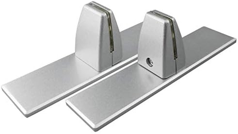 2 Pcs Sneeze Guard Clamp, Bracket Sneeze Guard Shield Base for Countertops, Stick On Heavy Duty Auminum Partition Guard Clamp, Panel Support Clamp Stand for Clear Desktop Counter Reception by noonebutyou