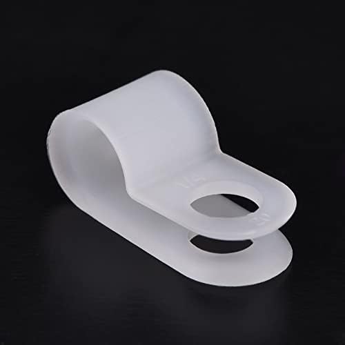 Hicarer 50 Pack R Type Cable Clip Wire Clamp, 1/2 Inch, White - Image 4