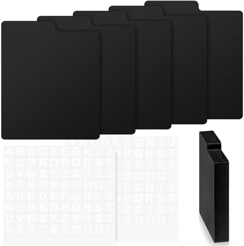 Skyygemm 50 Pcs CD Divider Tabs Black Plastic with Alphabet Stickers by Skyygemm
