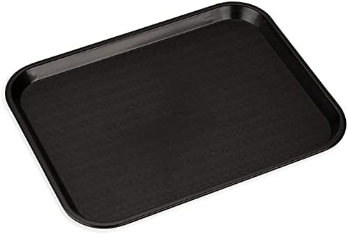 Carlisle FoodService Products Cafe Plastic Fast Food Tray, 14" x 18", Black (Pack of 2) - Image 2